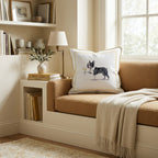 White Wine Boston Terrier Throw Pillow - Hillcroft Home
