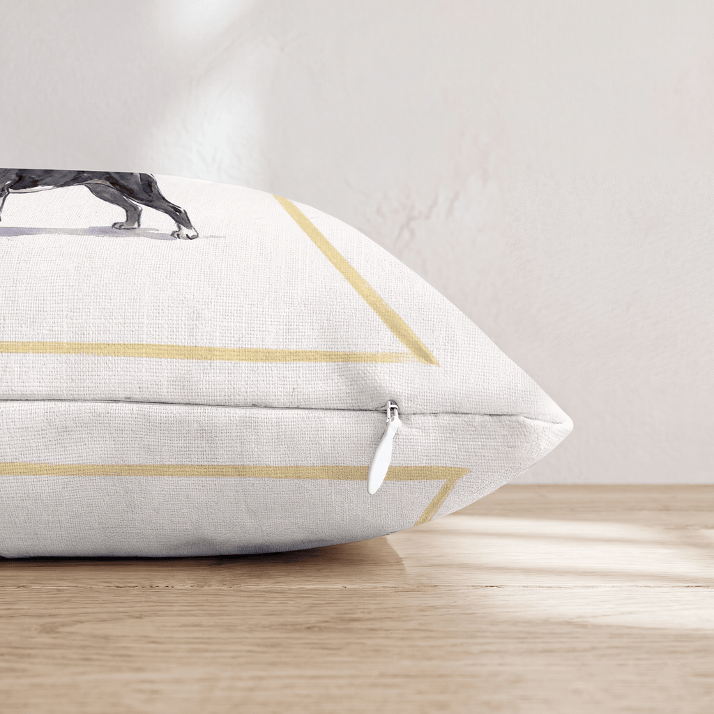 White Wine Boston Terrier Throw Pillow - Hillcroft Home