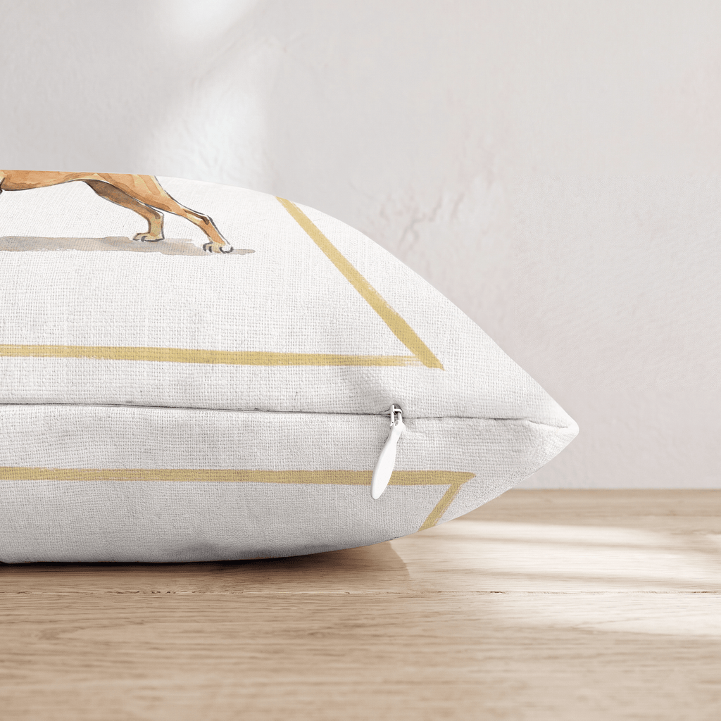 White Wine Boxer Throw Pillow - Hillcroft Home