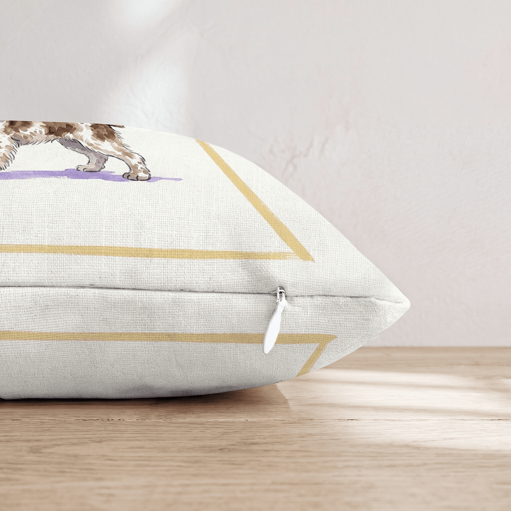 White Wine Cocker Spaniel Throw Pillow - Hillcroft Home