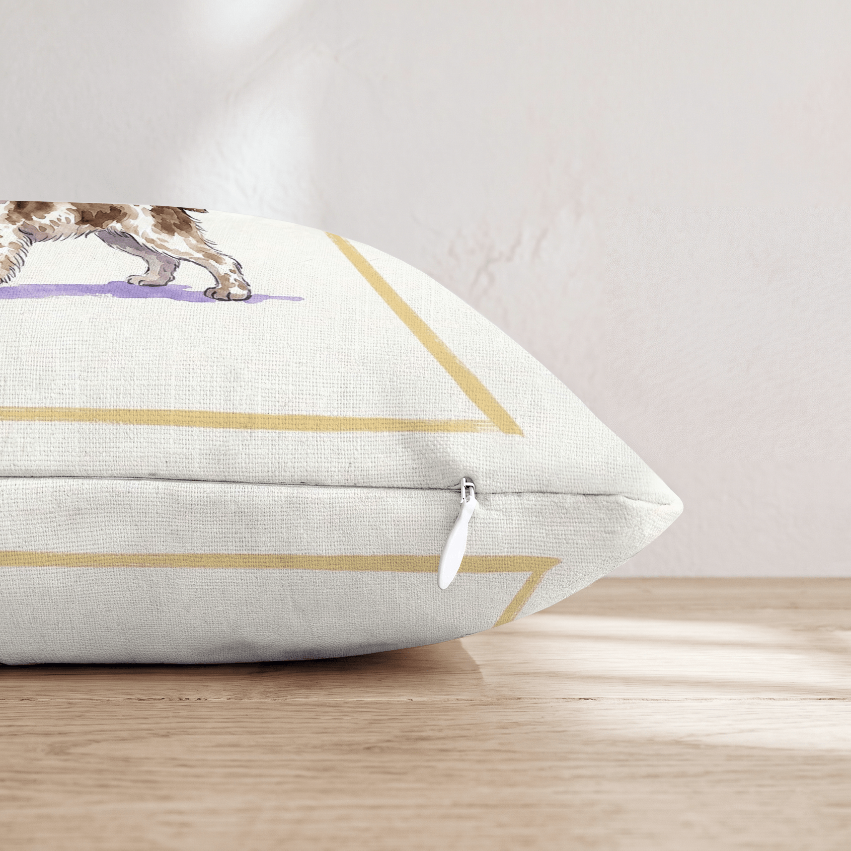 White Wine Cocker Spaniel Throw Pillow - Hillcroft Home