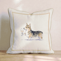 White Wine Corgi Throw Pillow - Hillcroft Home