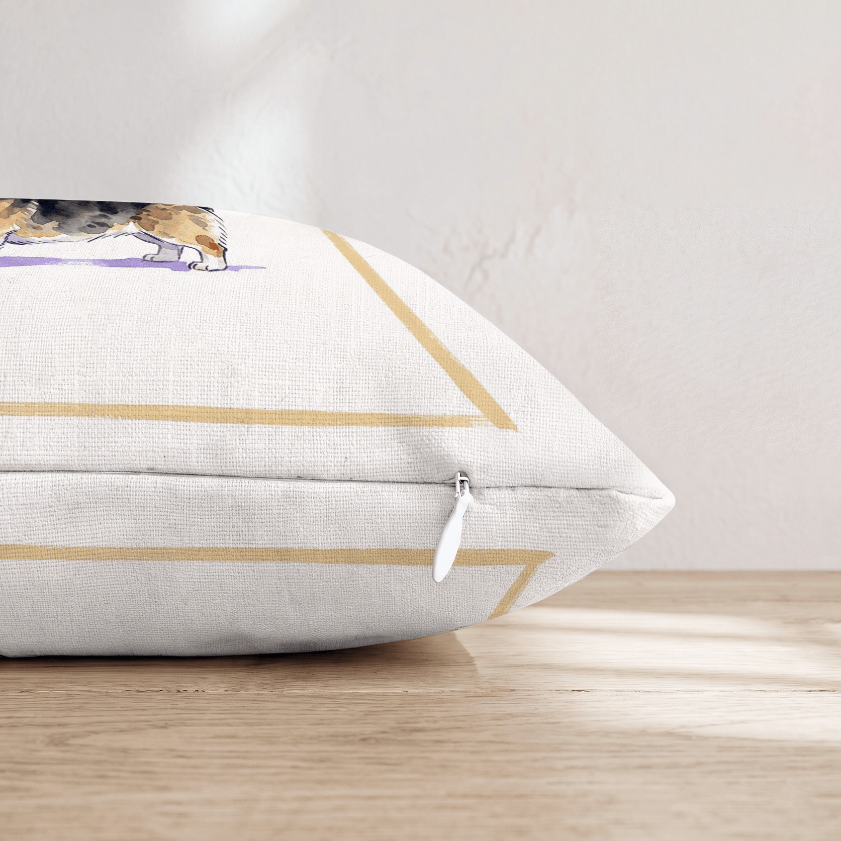White Wine Corgi Throw Pillow - Hillcroft Home