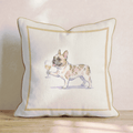 White Wine French Bulldog Throw Pillow - Hillcroft Home