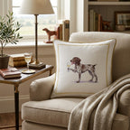 White Wine German Shorthaired Pointer Throw Pillow - Hillcroft Home