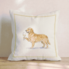 White Wine Golden Retriever Throw Pillow - Hillcroft Home