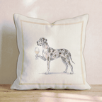 White Wine Great Dane Throw Pillow - Hillcroft Home