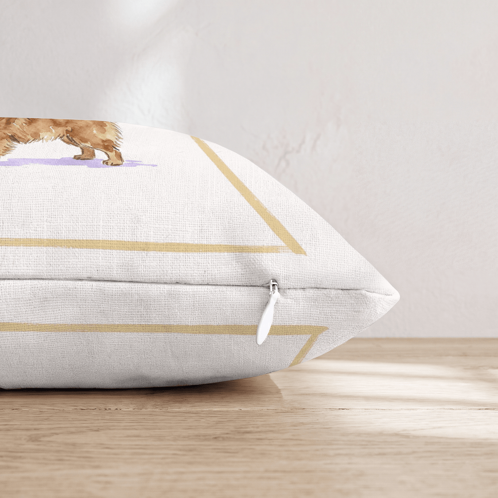 White Wine Pomeranian Throw Pillow - Hillcroft Home