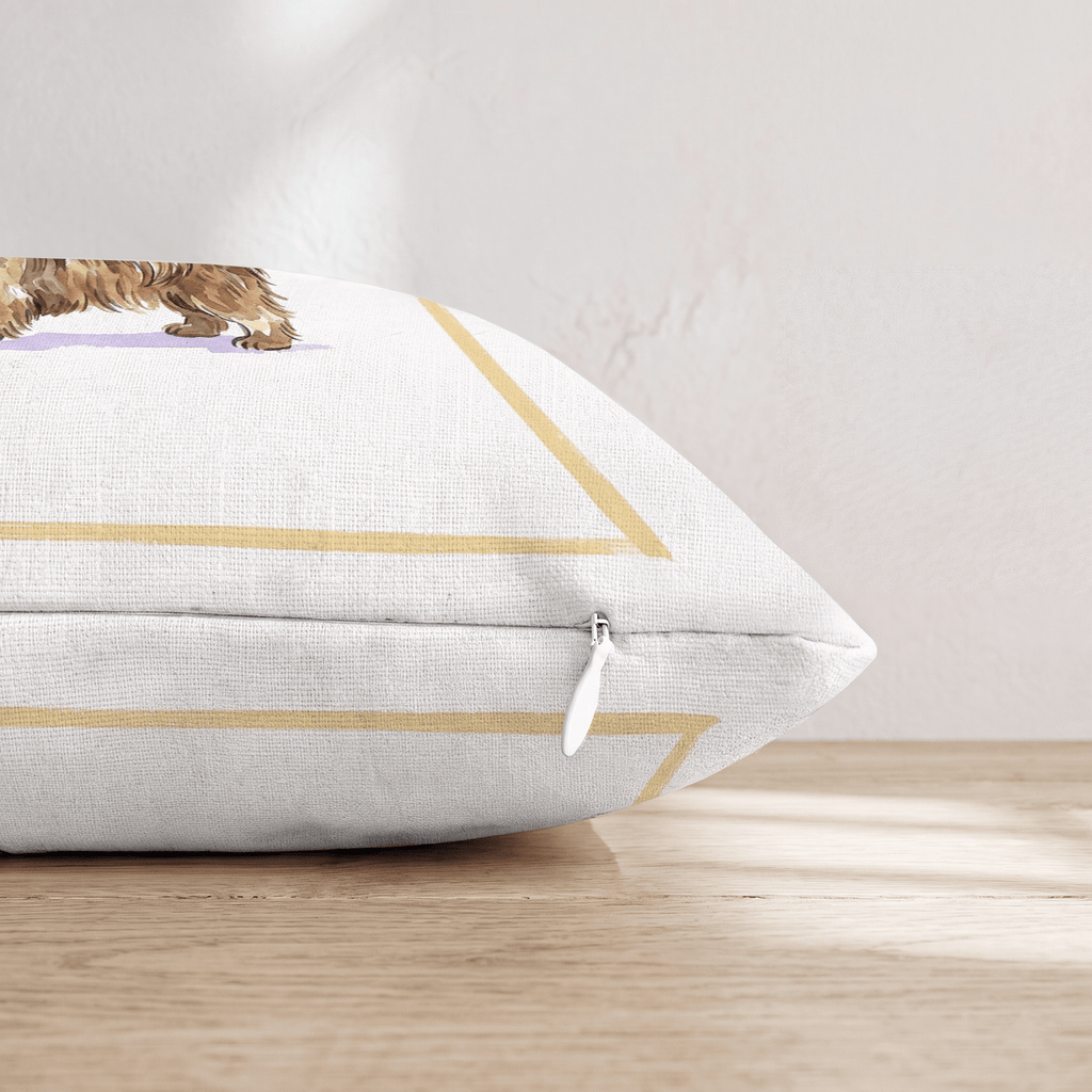 White Wine Shih Tzu Throw Pillow - Hillcroft Home