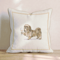 White Wine Shih Tzu Throw Pillow - Hillcroft Home