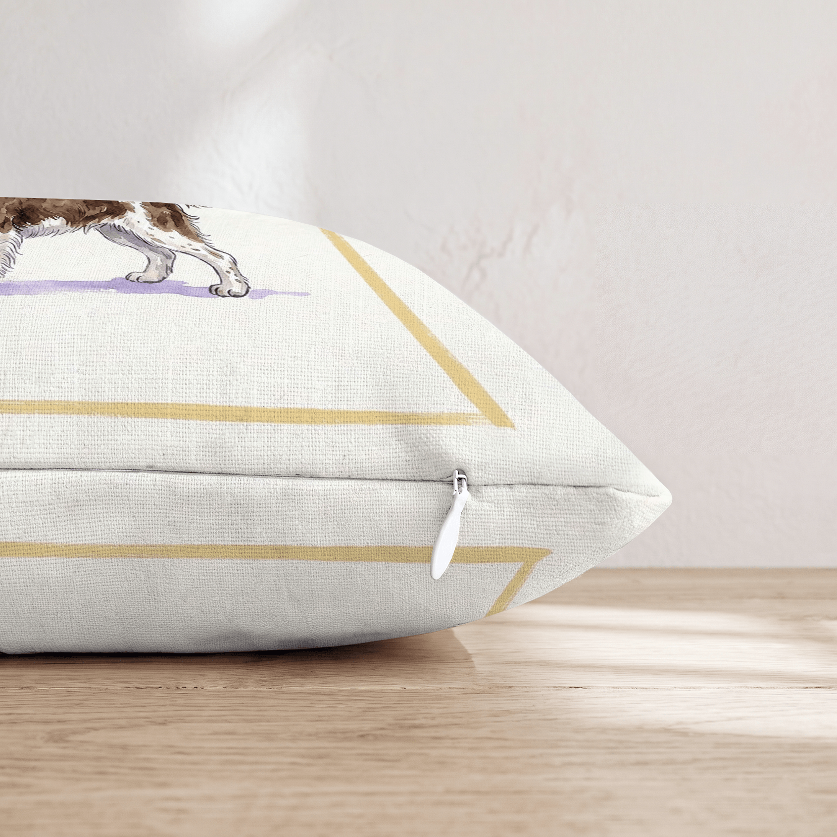 White Wine Springer Spaniel Throw Pillow - Hillcroft Home