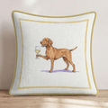 White Wine Vizsla Throw Pillow - Hillcroft Home