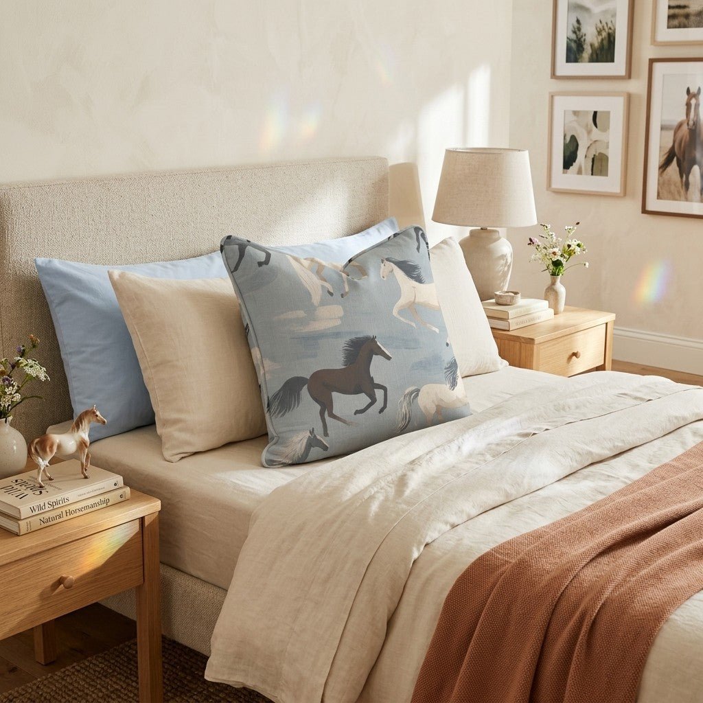 Wild Horses Throw Pillow - Hillcroft Home