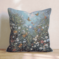 Wild Meadow Butterflies Throw Pillow - Hillcroft Home