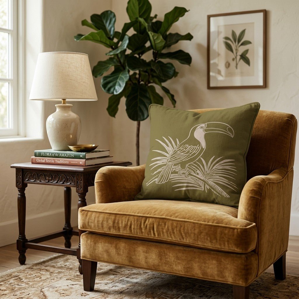 Wild Toucan Throw Pillow - Hillcroft Home