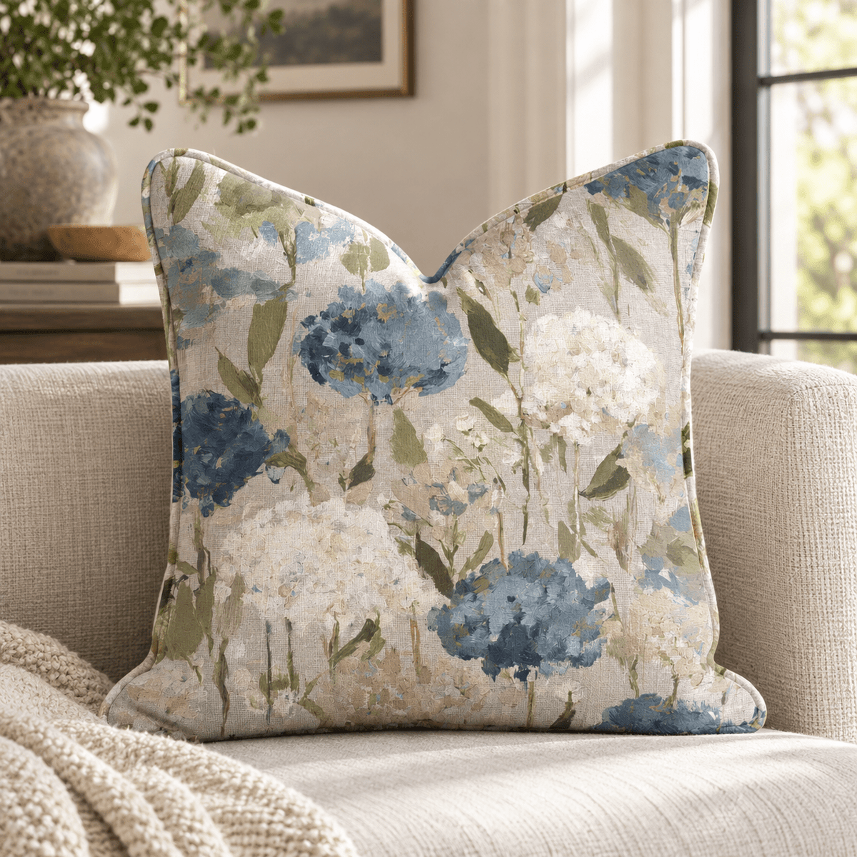 Wildflower Field Throw Pillow throw pillow - Hillcroft Home