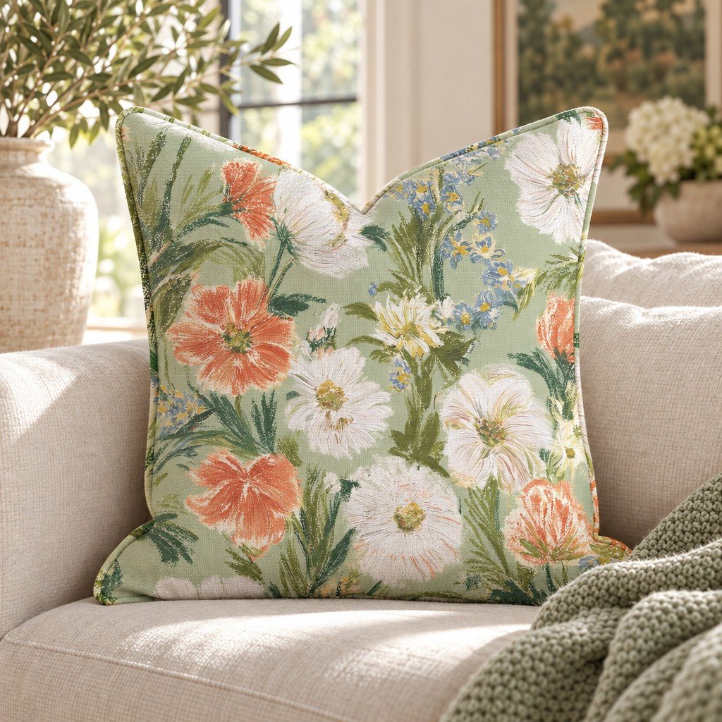 Wildflower Meadow Throw Pillow throw pillow - Hillcroft Home