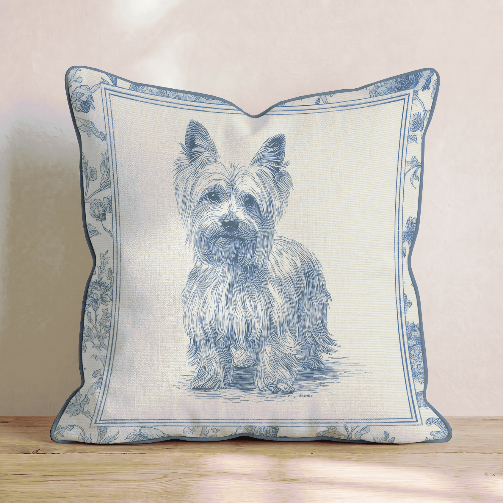 Wildflower Woof Throw Pillow - Hillcroft Home