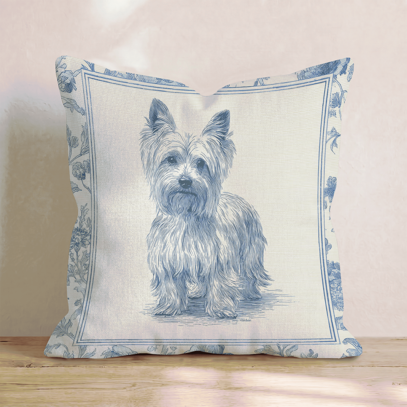 Wildflower Woof Throw Pillow - Hillcroft Home