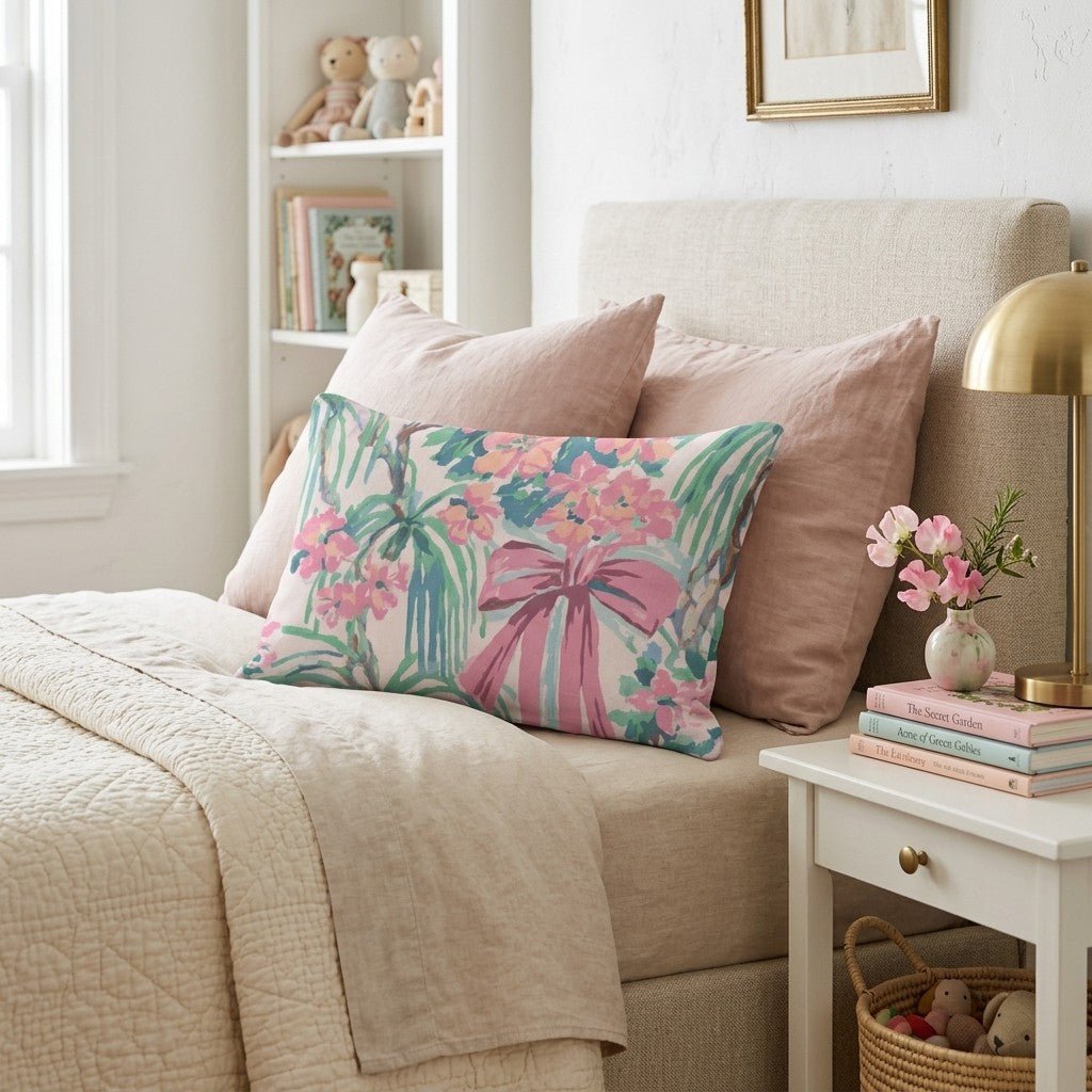 Willow Trellis Throw Pillow - Hillcroft Home