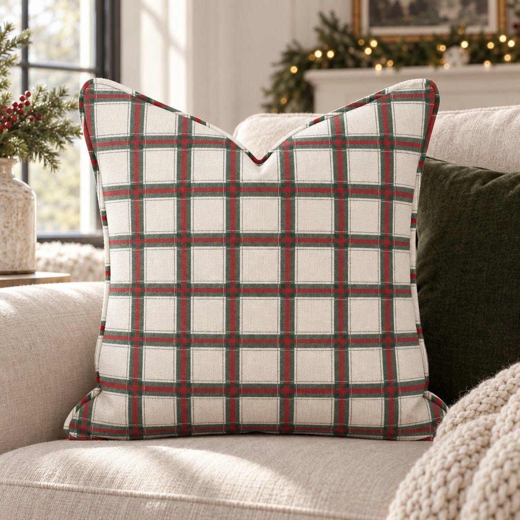 Windowpane Wassail Throw Pillow throw pillow - Hillcroft Home
