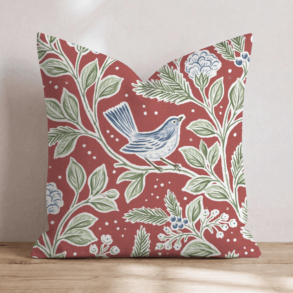 Windsor Holly Throw Pillow throw pillow - Hillcroft Home