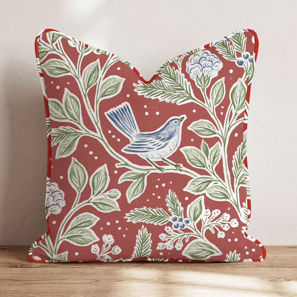 Windsor Holly Throw Pillow throw pillow - Hillcroft Home
