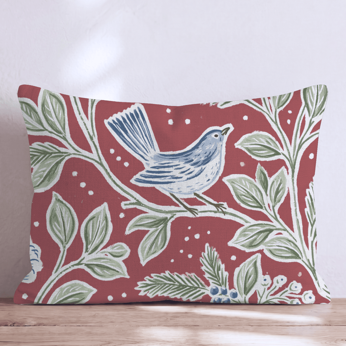 Windsor Holly Throw Pillow throw pillow - Hillcroft Home