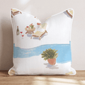 Wine by the Pool Throw Pillow - Hillcroft Home