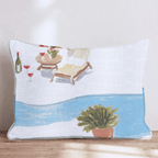 Wine by the Pool Throw Pillow - Hillcroft Home