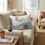 Wine by the Pool Throw Pillow - Hillcroft Home