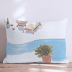Wine by the Pool Throw Pillow - Hillcroft Home