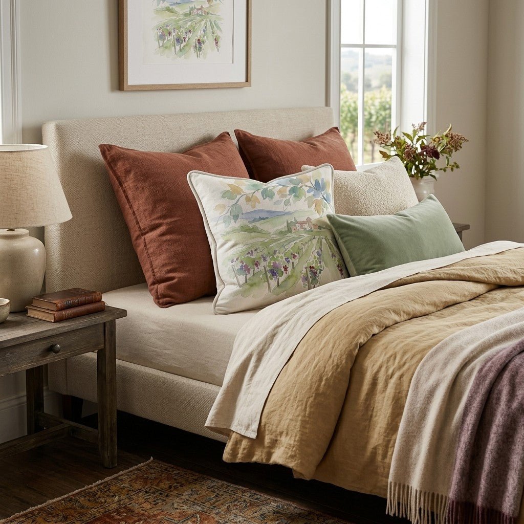 Wine Country Throw Pillow - Hillcroft Home