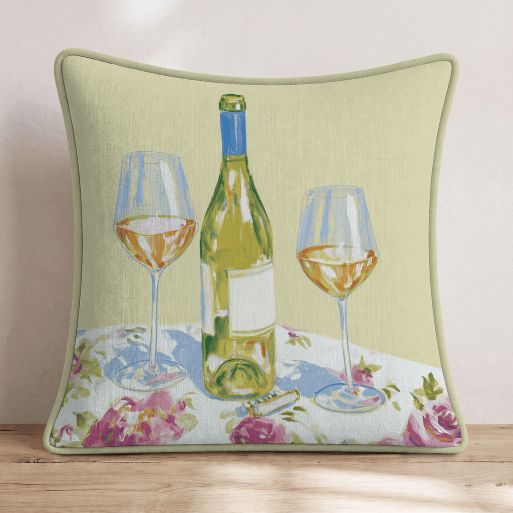 Wine Night Throw Pillow - Hillcroft Home