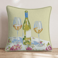 Wine Night Throw Pillow - Hillcroft Home