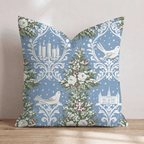 Winter Damask Throw Pillow throw pillow - Hillcroft Home