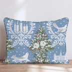 Winter Damask Throw Pillow throw pillow - Hillcroft Home