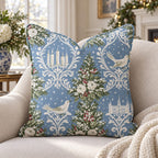 Winter Damask Throw Pillow throw pillow - Hillcroft Home
