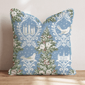 Winter Damask Throw Pillow throw pillow - Hillcroft Home