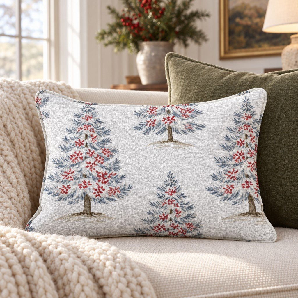 Winter Fir Throw Pillow throw pillow - Hillcroft Home
