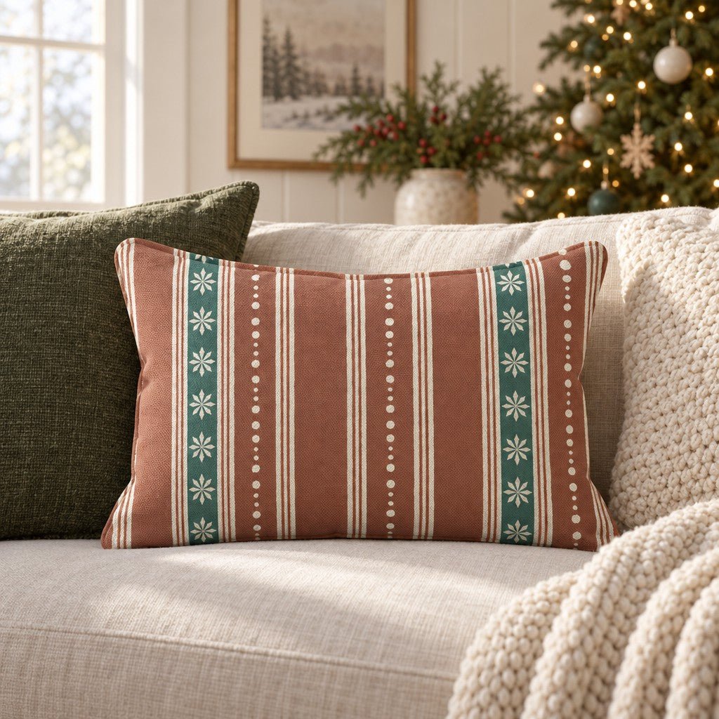 Winter Gala Gingerbread Throw Pillow throw pillow - Hillcroft Home