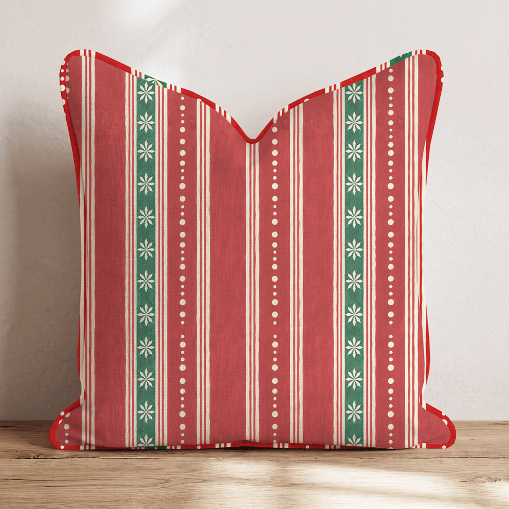 Winter Gala Holly Throw Pillow throw pillow - Hillcroft Home