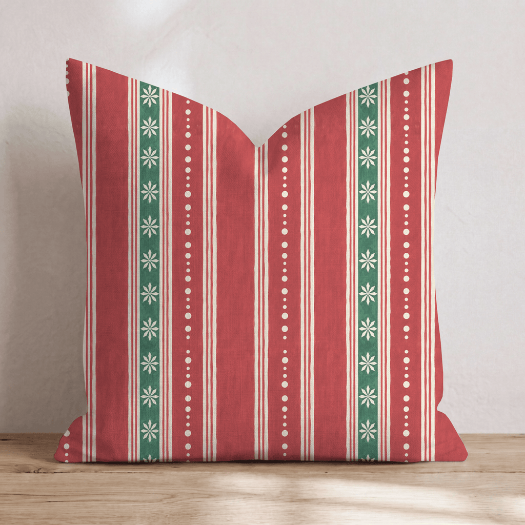 Winter Gala Holly Throw Pillow throw pillow - Hillcroft Home