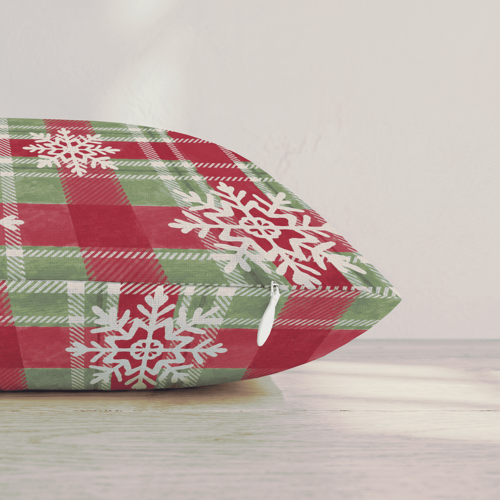 Winter Hearth Plaid Throw Pillow throw pillow - Hillcroft Home
