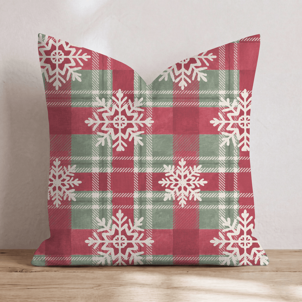 Winter Hearth Plaid Throw Pillow throw pillow - Hillcroft Home