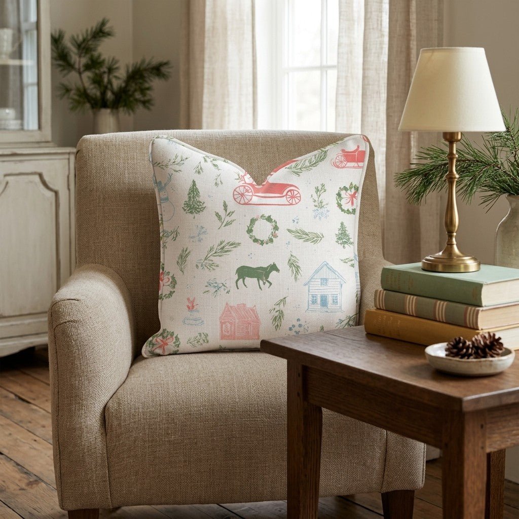 Winter Wondertile Throw Pillow - Hillcroft Home