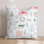 Winter Wondertile Throw Pillow - Hillcroft Home