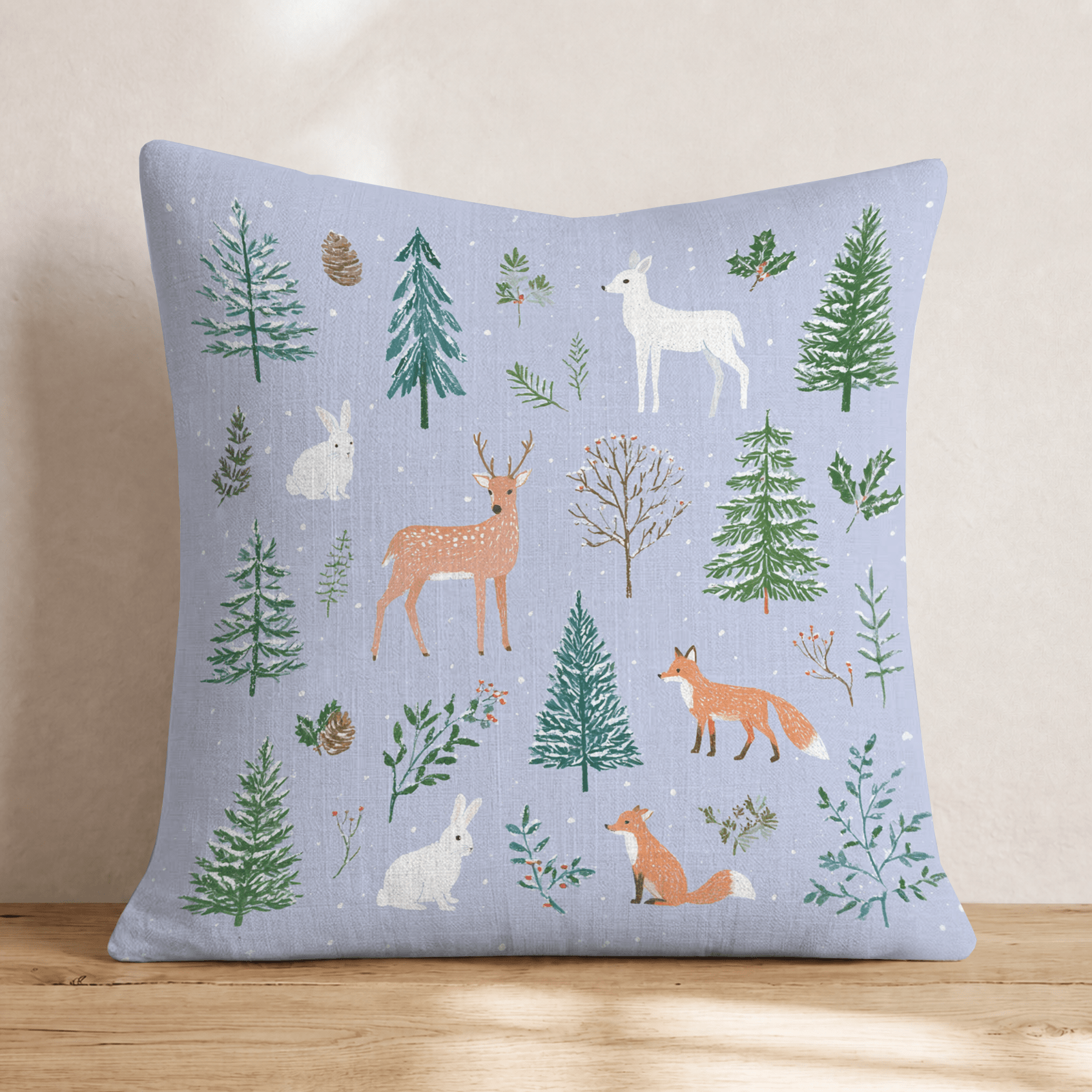 Winter Woodlands Throw Pillow - Hillcroft Home