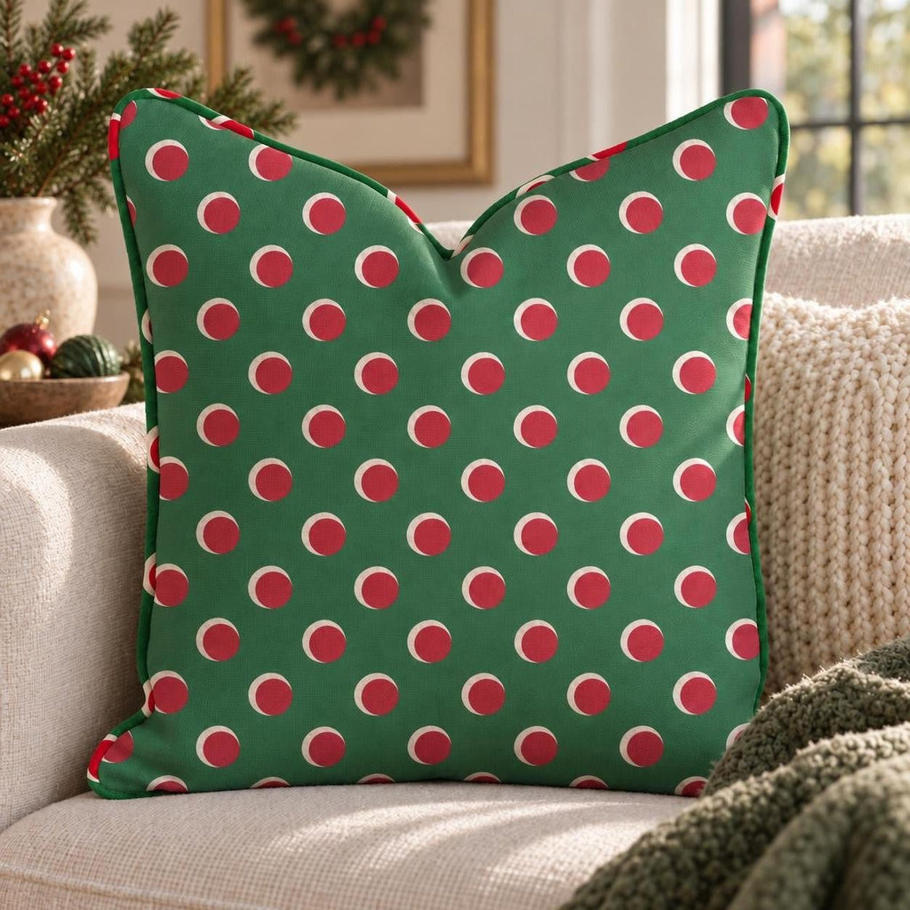 Winterberry Dots Throw Pillow throw pillow - Hillcroft Home