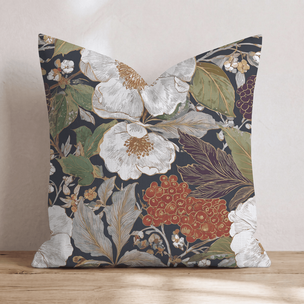 Winterberry Throw Pillow throw pillow - Hillcroft Home